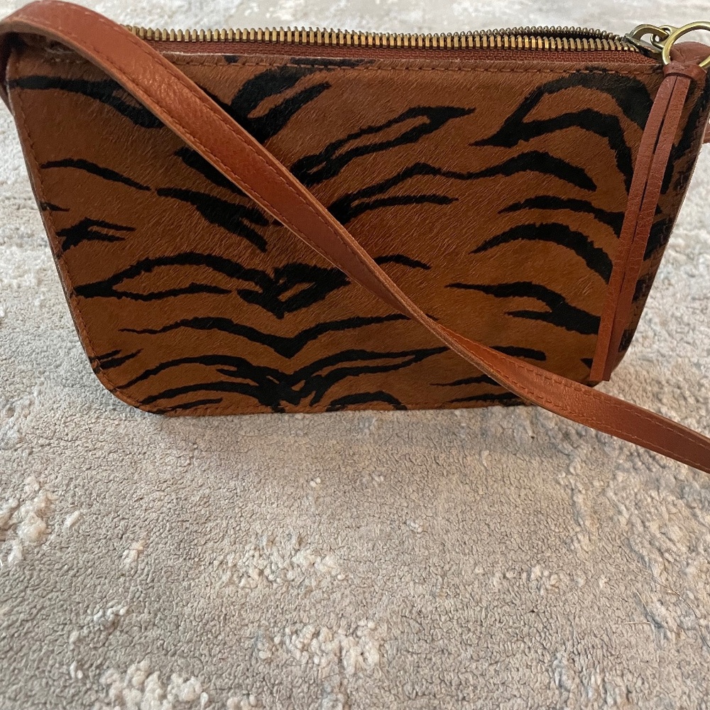 100% leather, pony hair Madewell crossbody